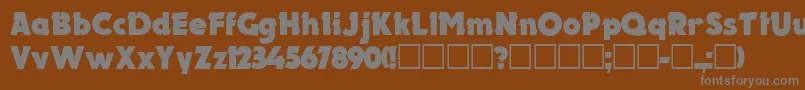 ElectronCyrillic Font – Gray Fonts on Brown Background