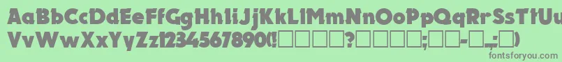 ElectronCyrillic Font – Gray Fonts on Green Background