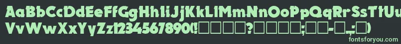 ElectronCyrillic-Schriftart – Grüne Schriften auf schwarzem Hintergrund