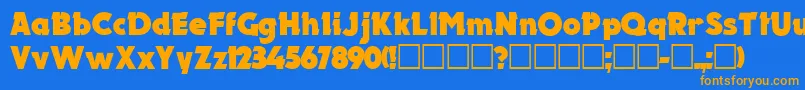 fuente ElectronCyrillic – Fuentes Naranjas Sobre Fondo Azul