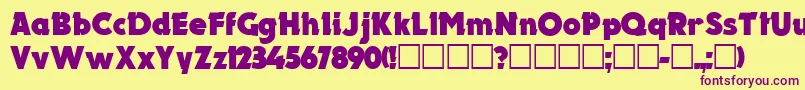 ElectronCyrillic Font – Purple Fonts on Yellow Background
