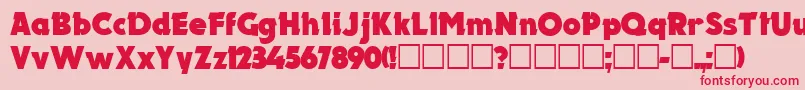 フォントElectronCyrillic – ピンクの背景に赤い文字