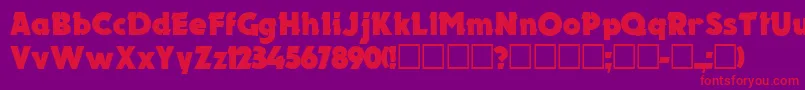 fuente ElectronCyrillic – Fuentes Rojas Sobre Fondo Morado