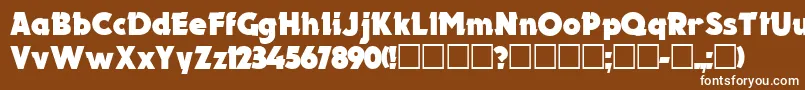 ElectronCyrillic Font – White Fonts on Brown Background