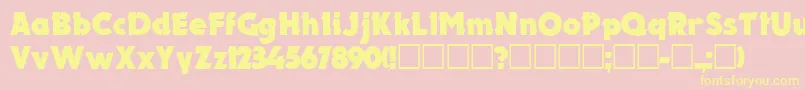 Fonte ElectronCyrillic – fontes amarelas em um fundo rosa