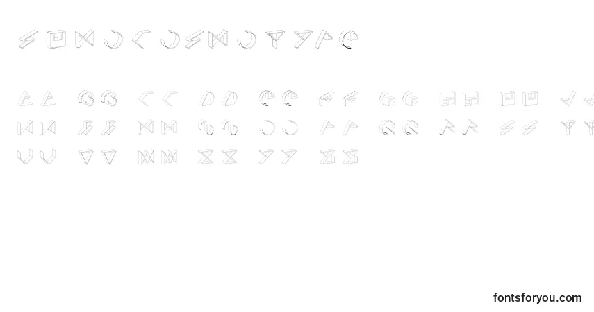 Schriftart SimoCosmoType – Alphabet, Zahlen, spezielle Symbole