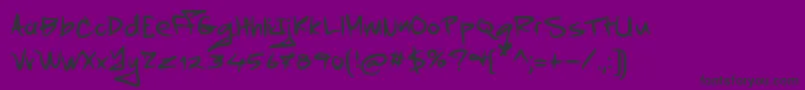 TxTimesquare Font – Black Fonts on Purple Background