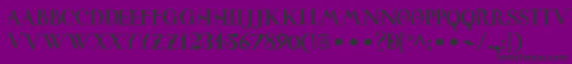 UniversitasStudiiSalamantini-Schriftart – Schwarze Schriften auf violettem Hintergrund