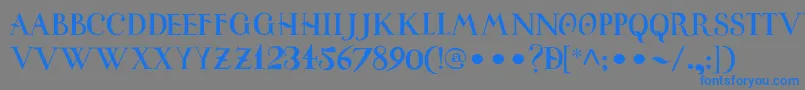 UniversitasStudiiSalamantini Font – Blue Fonts on Gray Background