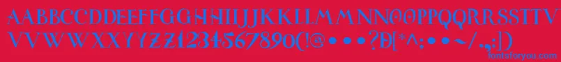 UniversitasStudiiSalamantini Font – Blue Fonts on Red Background