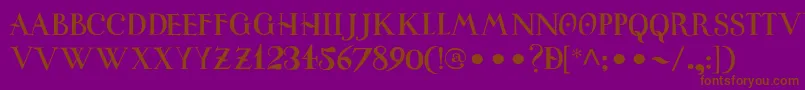 UniversitasStudiiSalamantini Font – Brown Fonts on Purple Background