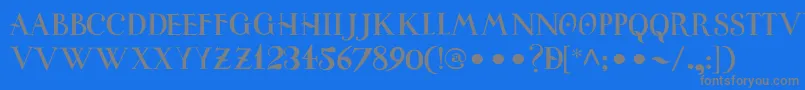 UniversitasStudiiSalamantini Font – Gray Fonts on Blue Background