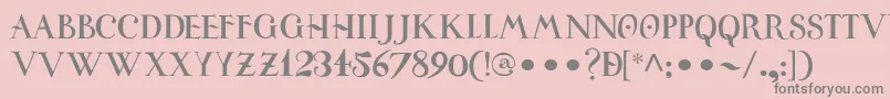 UniversitasStudiiSalamantini Font – Gray Fonts on Pink Background