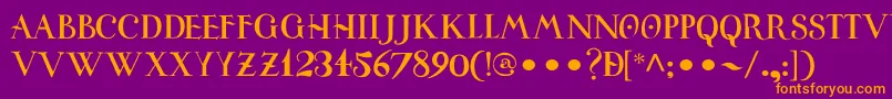 UniversitasStudiiSalamantini Font – Orange Fonts on Purple Background