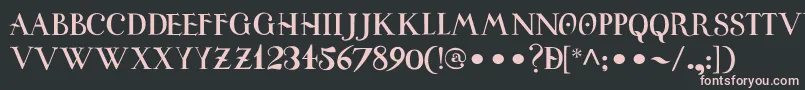 UniversitasStudiiSalamantini Font – Pink Fonts on Black Background