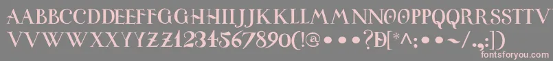 UniversitasStudiiSalamantini Font – Pink Fonts on Gray Background