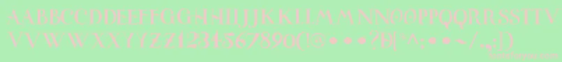 UniversitasStudiiSalamantini Font – Pink Fonts on Green Background