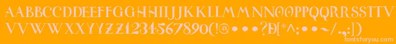 UniversitasStudiiSalamantini Font – Pink Fonts on Orange Background