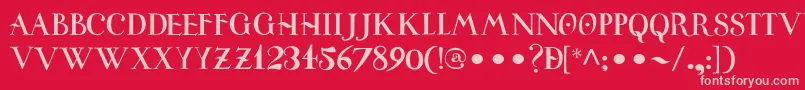 UniversitasStudiiSalamantini Font – Pink Fonts on Red Background