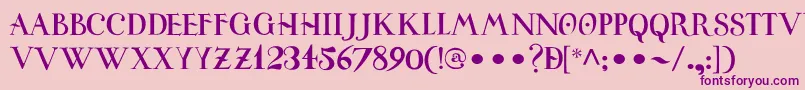 UniversitasStudiiSalamantini Font – Purple Fonts on Pink Background