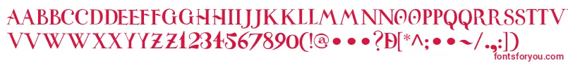UniversitasStudiiSalamantini Font – Red Fonts on White Background