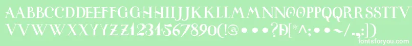 UniversitasStudiiSalamantini Font – White Fonts on Green Background