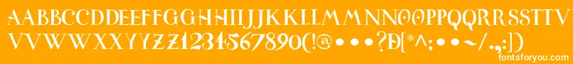 UniversitasStudiiSalamantini Font – White Fonts on Orange Background