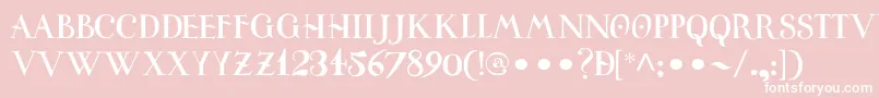 UniversitasStudiiSalamantini Font – White Fonts on Pink Background