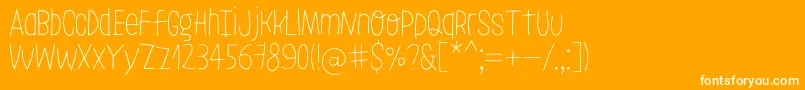 LeoslerRoughLight Font – White Fonts on Orange Background