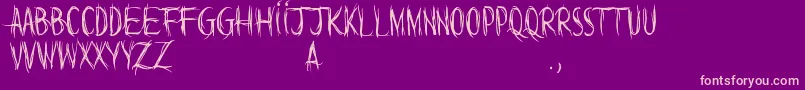 WordsAreButWind Font – Pink Fonts on Purple Background