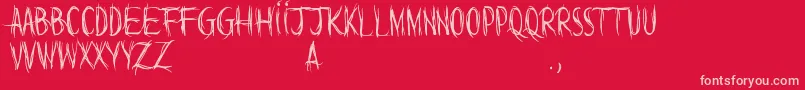 WordsAreButWind Font – Pink Fonts on Red Background