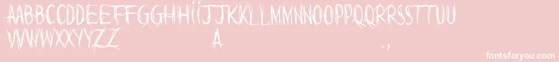 WordsAreButWind Font – White Fonts on Pink Background