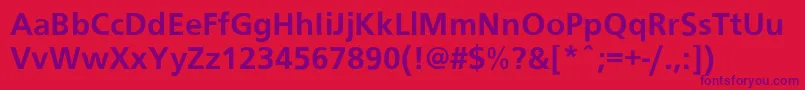 NoistyBold Font – Purple Fonts on Red Background