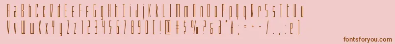 Fonte Phantacontitle – fontes marrons em um fundo rosa