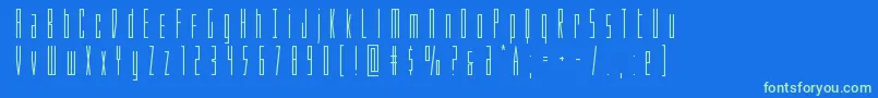 Phantacontitle Font – Green Fonts on Blue Background