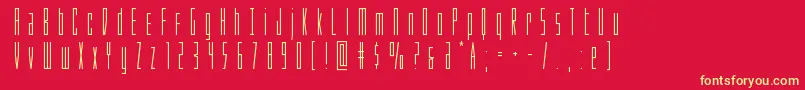 Phantacontitle Font – Yellow Fonts on Red Background