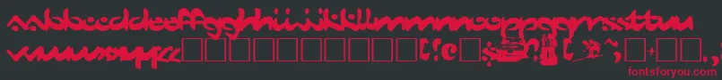 DustMites Font – Red Fonts on Black Background