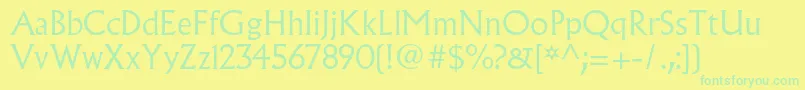 fuente AlbertusmtstdLight – Fuentes Verdes Sobre Fondo Amarillo