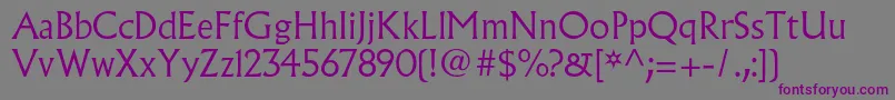 AlbertusmtstdLight Font – Purple Fonts on Gray Background