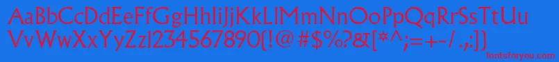 AlbertusmtstdLight Font – Red Fonts on Blue Background
