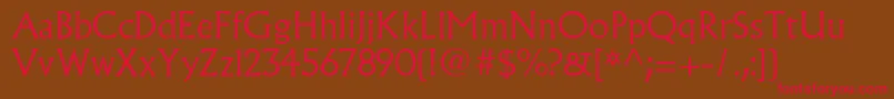 AlbertusmtstdLight Font – Red Fonts on Brown Background