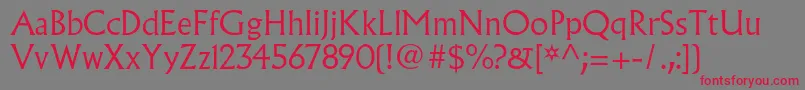 AlbertusmtstdLight Font – Red Fonts on Gray Background