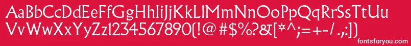 AlbertusmtstdLight Font – White Fonts on Red Background