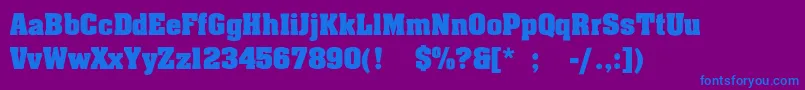 Шрифт JohnnyLightHo – синие шрифты на фиолетовом фоне
