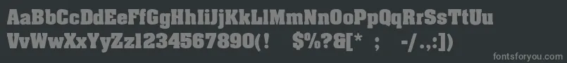 Шрифт JohnnyLightHo – серые шрифты на чёрном фоне