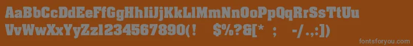 JohnnyLightHo-fontti – harmaat kirjasimet ruskealla taustalla