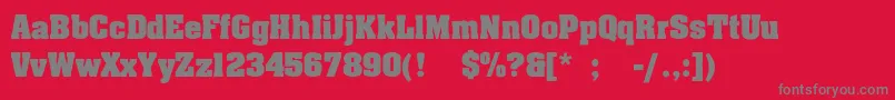 JohnnyLightHo Font – Gray Fonts on Red Background