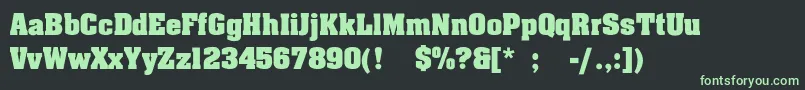 Шрифт JohnnyLightHo – зелёные шрифты на чёрном фоне
