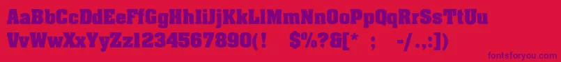 JohnnyLightHo Font – Purple Fonts on Red Background