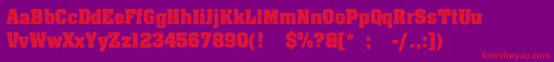 JohnnyLightHo-Schriftart – Rote Schriften auf violettem Hintergrund